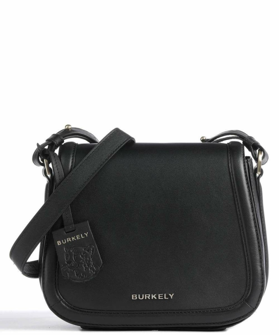 Bags * | Beloved Bailey Crossbody Bag Smooth Leather Burkely Exclusive Design Black