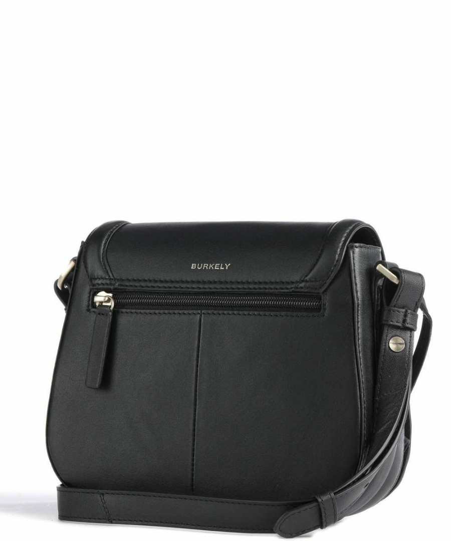 Bags * | Beloved Bailey Crossbody Bag Smooth Leather Burkely Exclusive Design Black