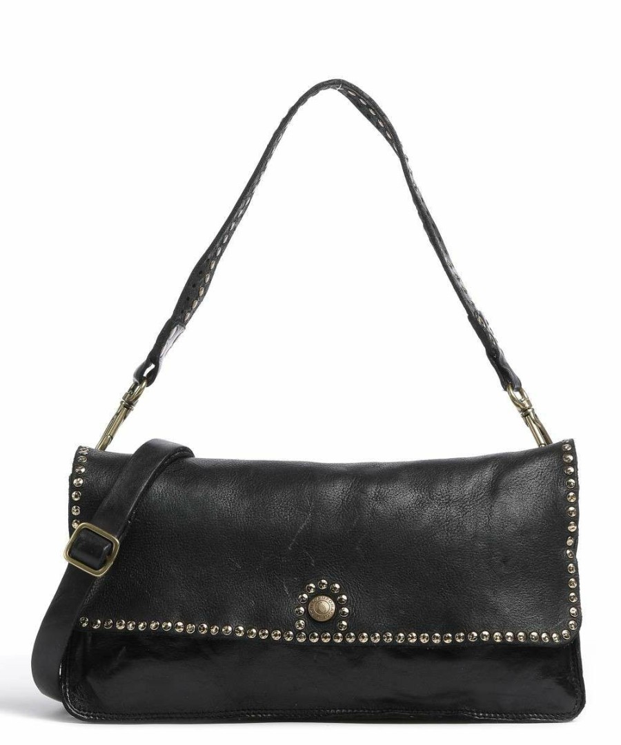 Bags * | Crossbody Bag Grained Cow Leather Campomaggi Exclusive Design Black