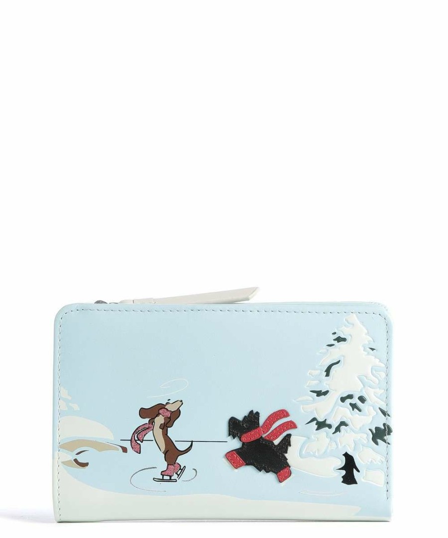 Accessories * | Ice Skating Wallet Smooth Cow Leather Radley London Official Light Blue