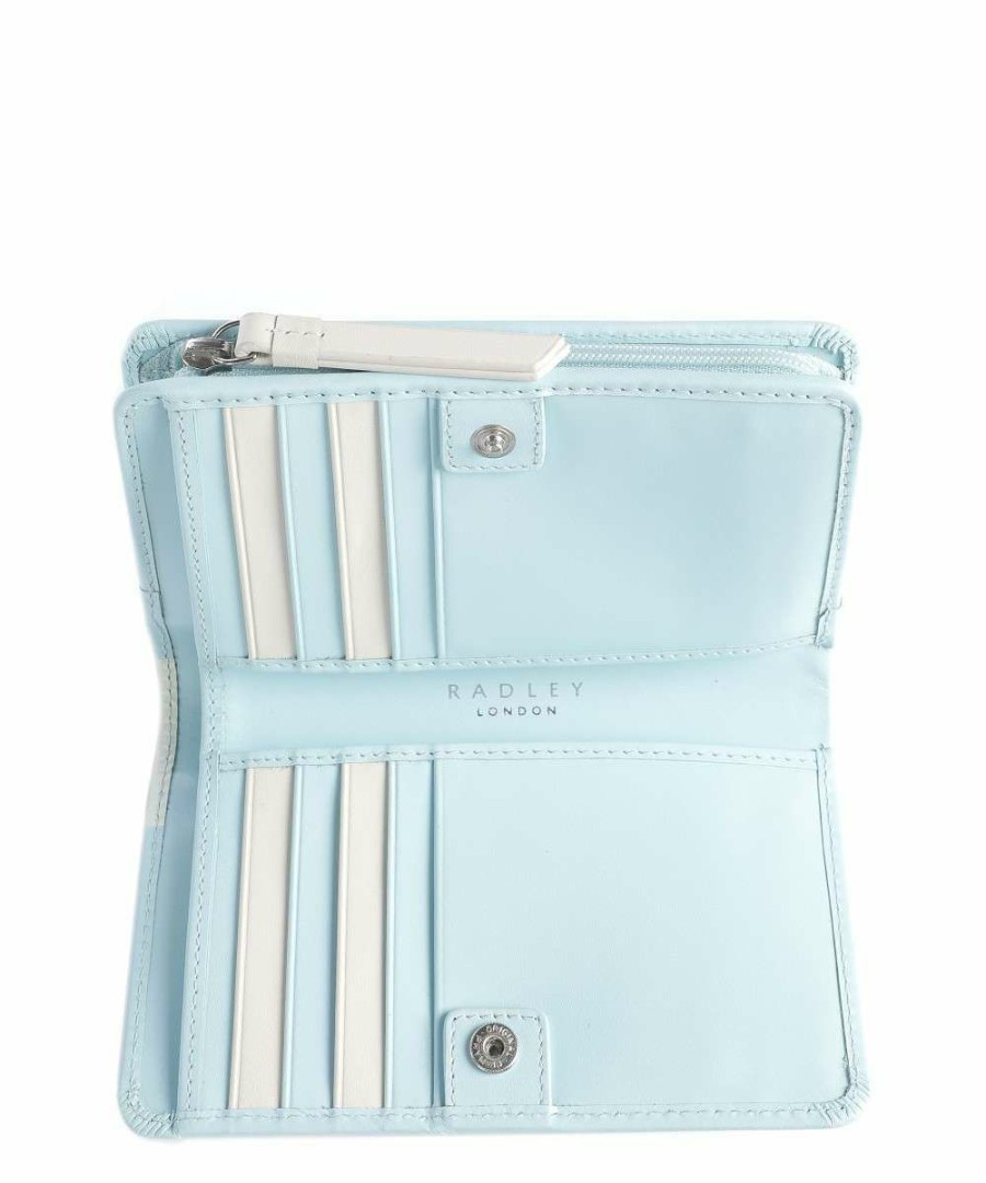 Accessories * | Ice Skating Wallet Smooth Cow Leather Radley London Official Light Blue