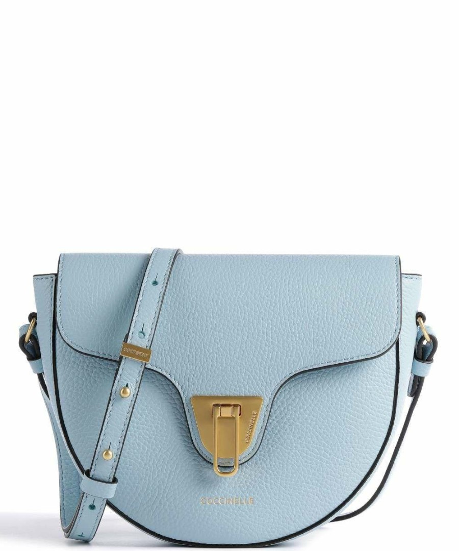 Bags * | Beat Soft Crossbody Bag Grained Leather Coccinelle Clearance Aqua