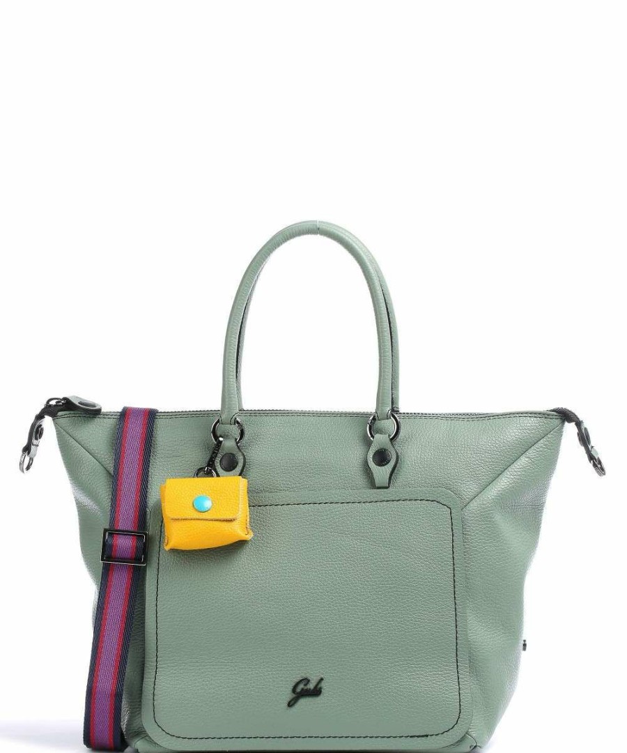 Bags * | Gbowling Plus Handbag Grained Calfskin Gabs Clearance Green