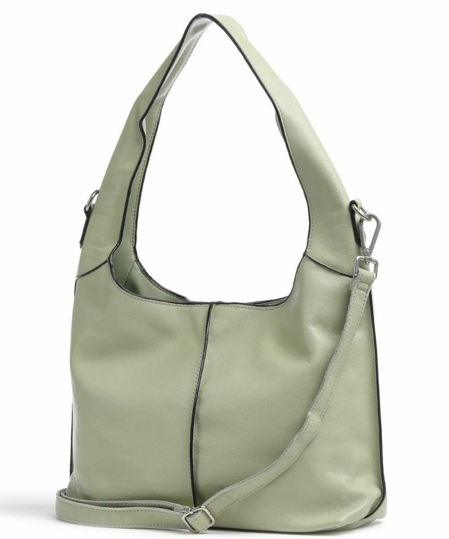 Bags * | Fb 122 Shoulder Bag Grained Leather Fredsbruder New Light Green