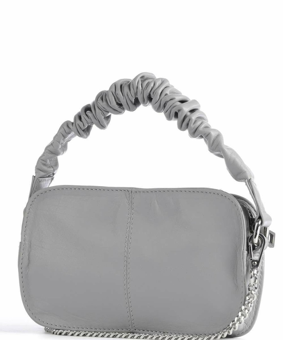 Bags * | Silky Helena Crossbody Bag Grained Leather Nunoo Sale Online Grey