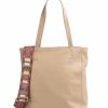 Bags * | Matu Tote Bag Grained Leather Fredsbruder Exclusive Design Beige