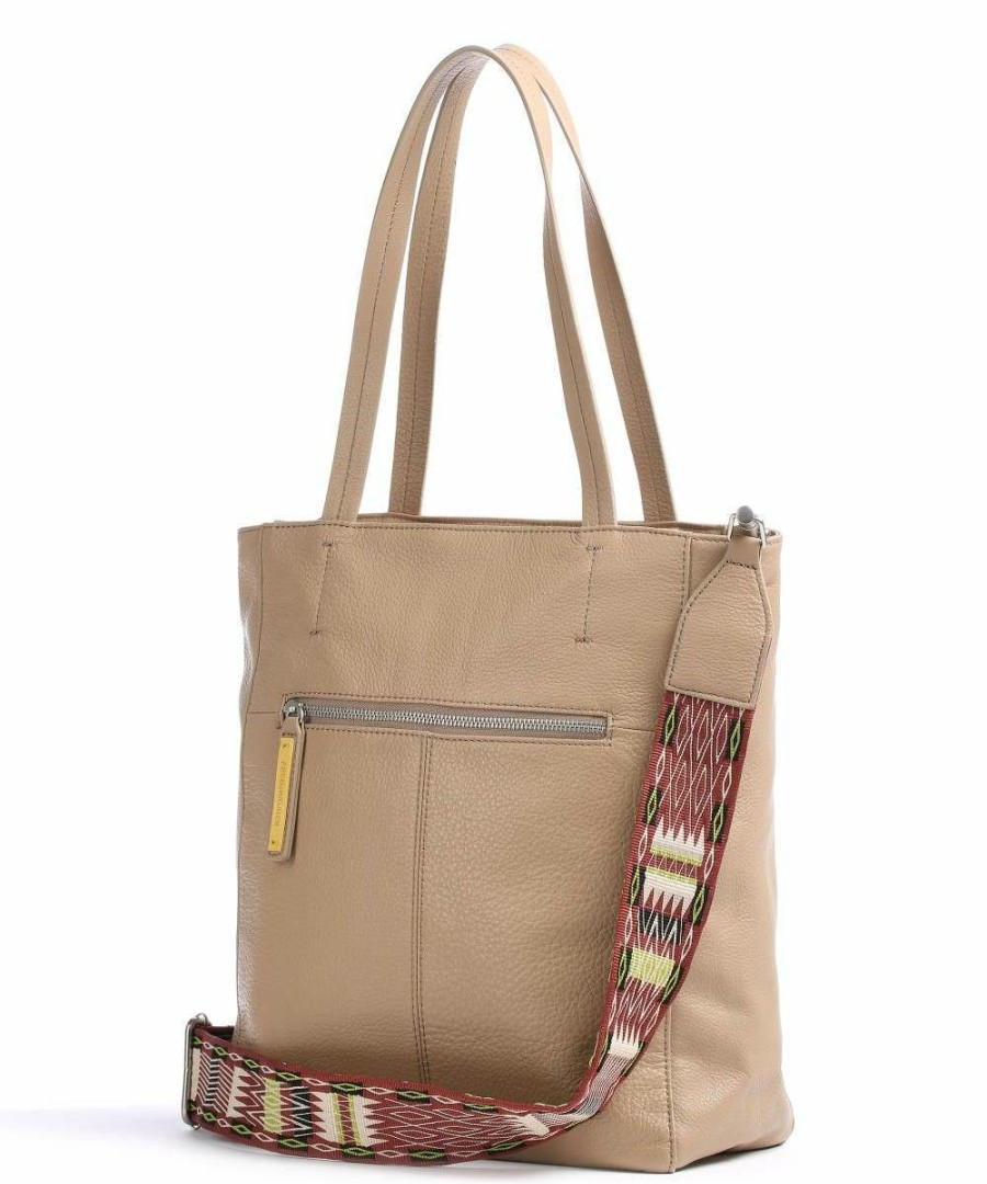 Bags * | Matu Tote Bag Grained Leather Fredsbruder Exclusive Design Beige