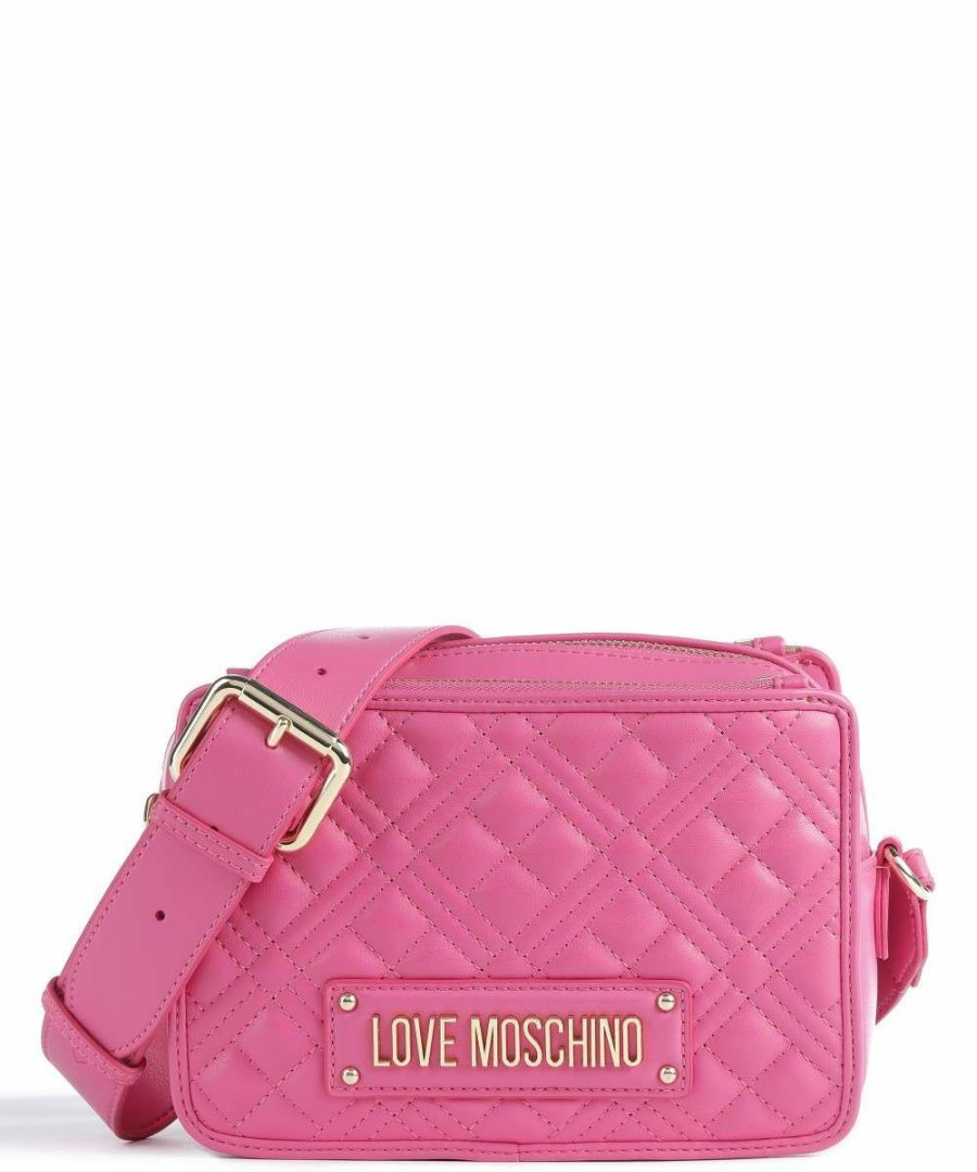 Bags * | Quilted Crossbody Bag Synthetic Love Moschino Latest Pink