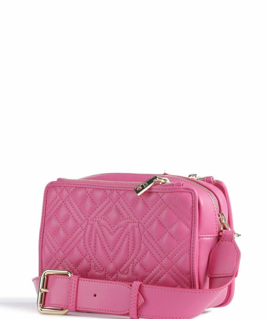 Bags * | Quilted Crossbody Bag Synthetic Love Moschino Latest Pink