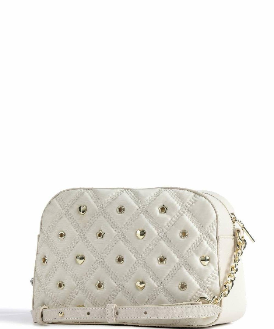 Bags * | Nylon Eyelets Crossbody Bag Polyester Love Moschino Official Ivory