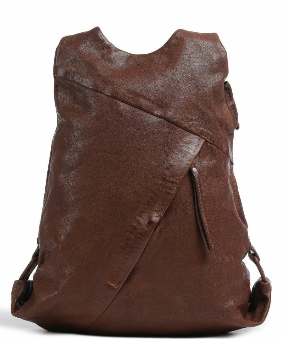 Backpacks * | Guerilla Gardeners-Plain Harper Backpack Grained Leather Aunts & Uncles Latest Brown