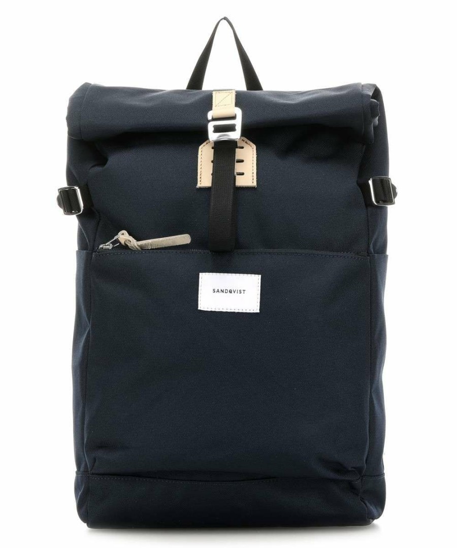 Backpacks * | Urban Outdoor Ilon Rolltop Backpack 13 Recycled Ripstop Polyester Sandqvist Discount Sale Navy