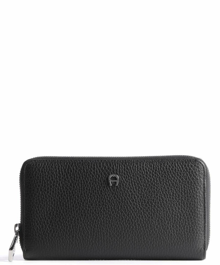 Accessories * | Basics Wallet Leather Aigner Discount Sale Black