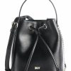 Bags * | Bryant Bucket Bag Fine Grain Cow Leather Dkny Store Black