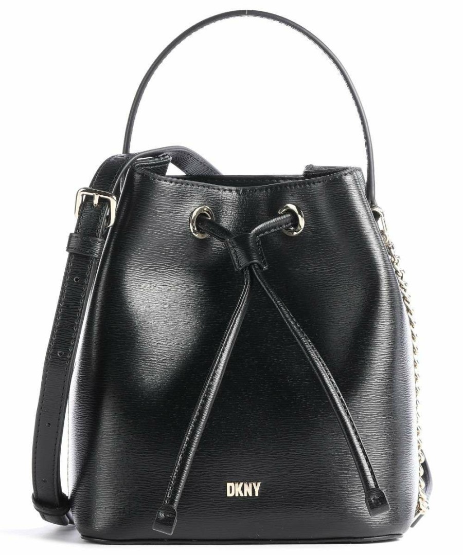 Bags * | Bryant Bucket Bag Fine Grain Cow Leather Dkny Store Black