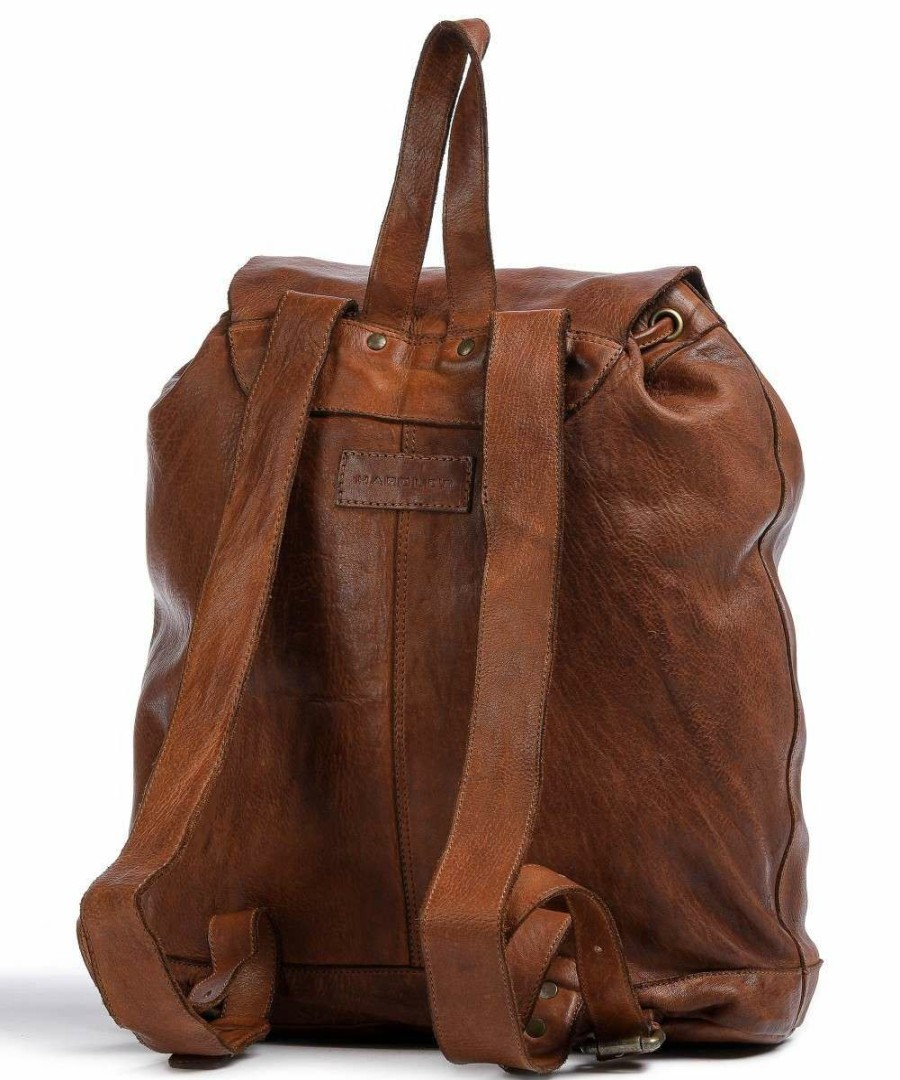 Backpacks * | Submarine Backpack Fine Grain Cow Leather Harold'S Discount Sale Cognac