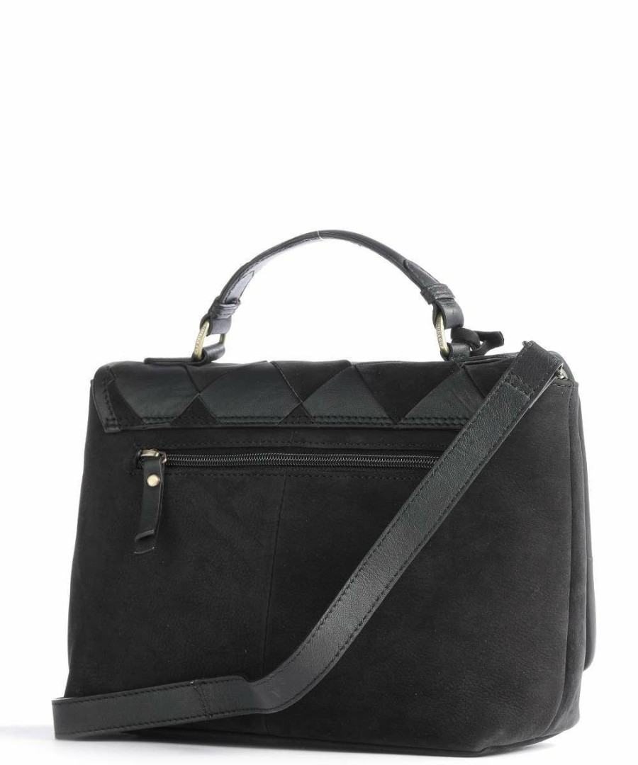 Bags * | Even Elin Crossbody Bag Brushed Leather Burkely Cheap Black