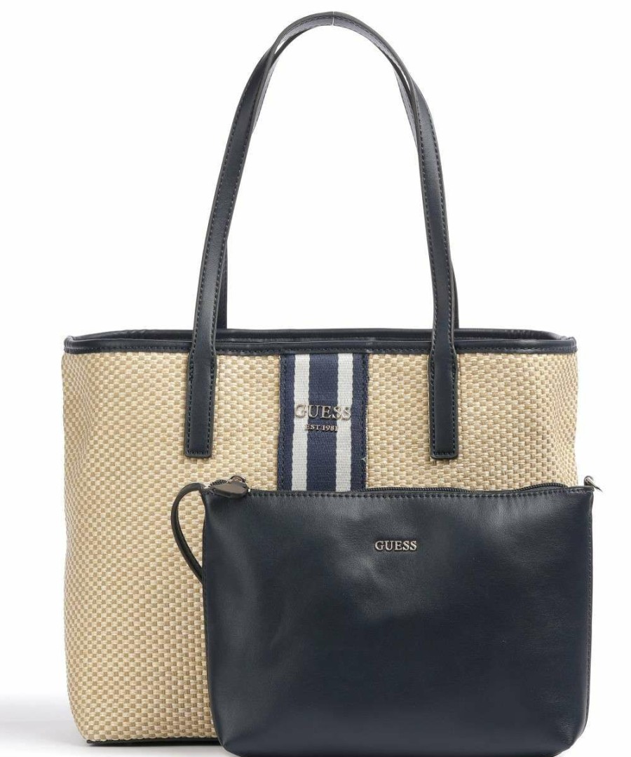 Bags * | Vikky Tote Bag Polyester, Cotton Guess Promotion Nature