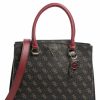 Bags * | Noelle Handbag Synthetic Guess Exclusive Design Dark Brown