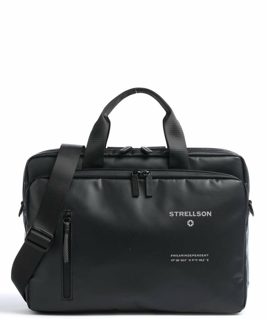 Business & Laptop * | Stockwell 2.0 Briefcase 15 Synthetic Strellson Crazy Deals Black