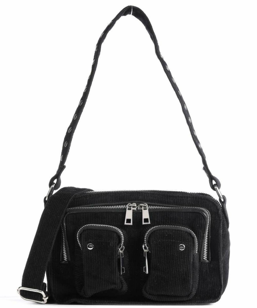 Bags * | Corduroy Ellie Shoulder Bag Cotton Nunoo New Black