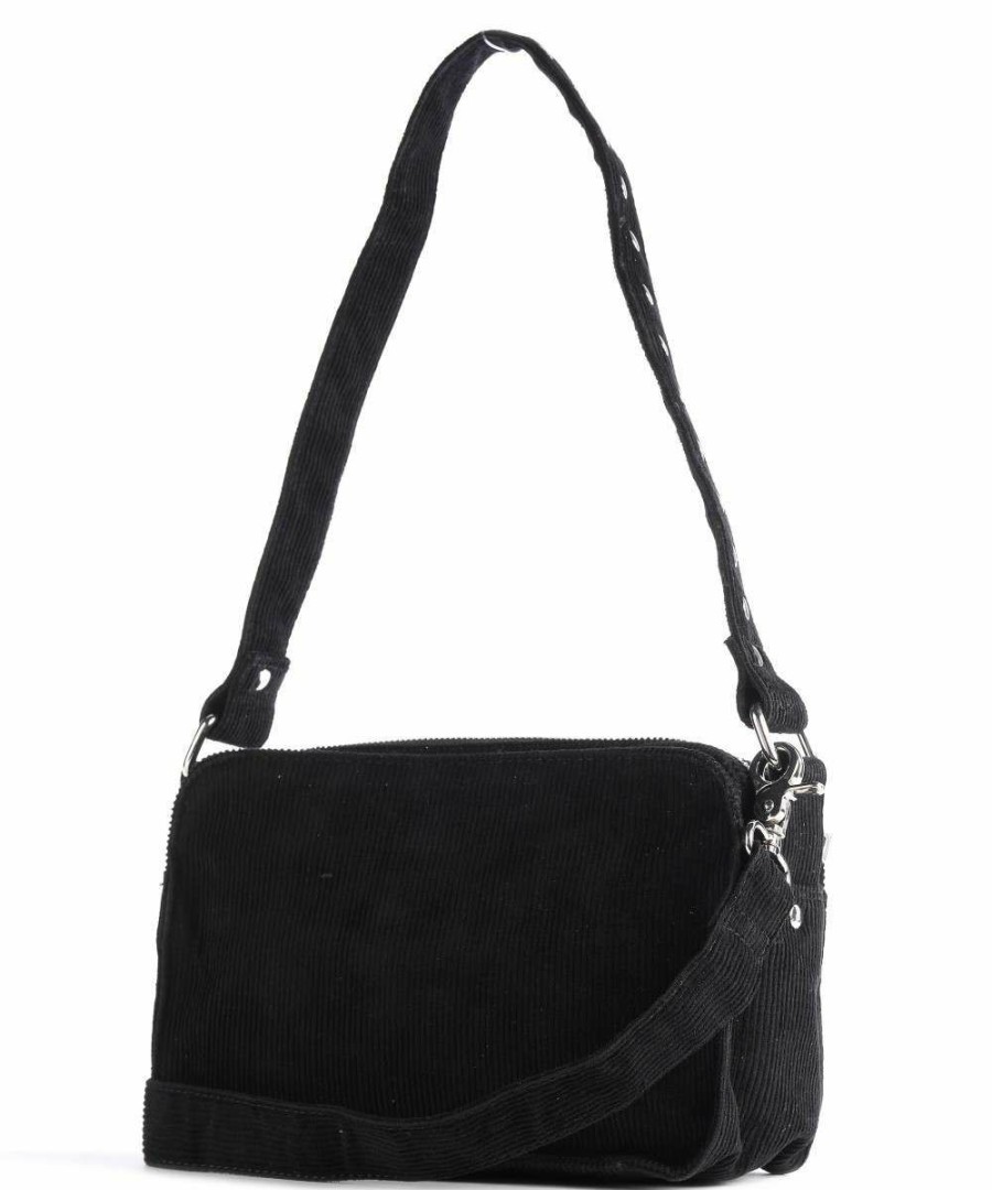 Bags * | Corduroy Ellie Shoulder Bag Cotton Nunoo New Black