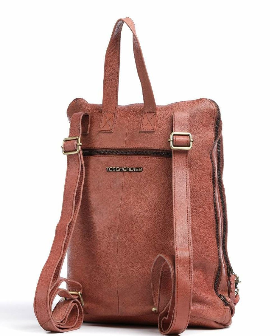 Backpacks * | Kohlmarkt 66 Backpack Grained Cow Leather Taschendieb Wien Best Sellers Red Brown