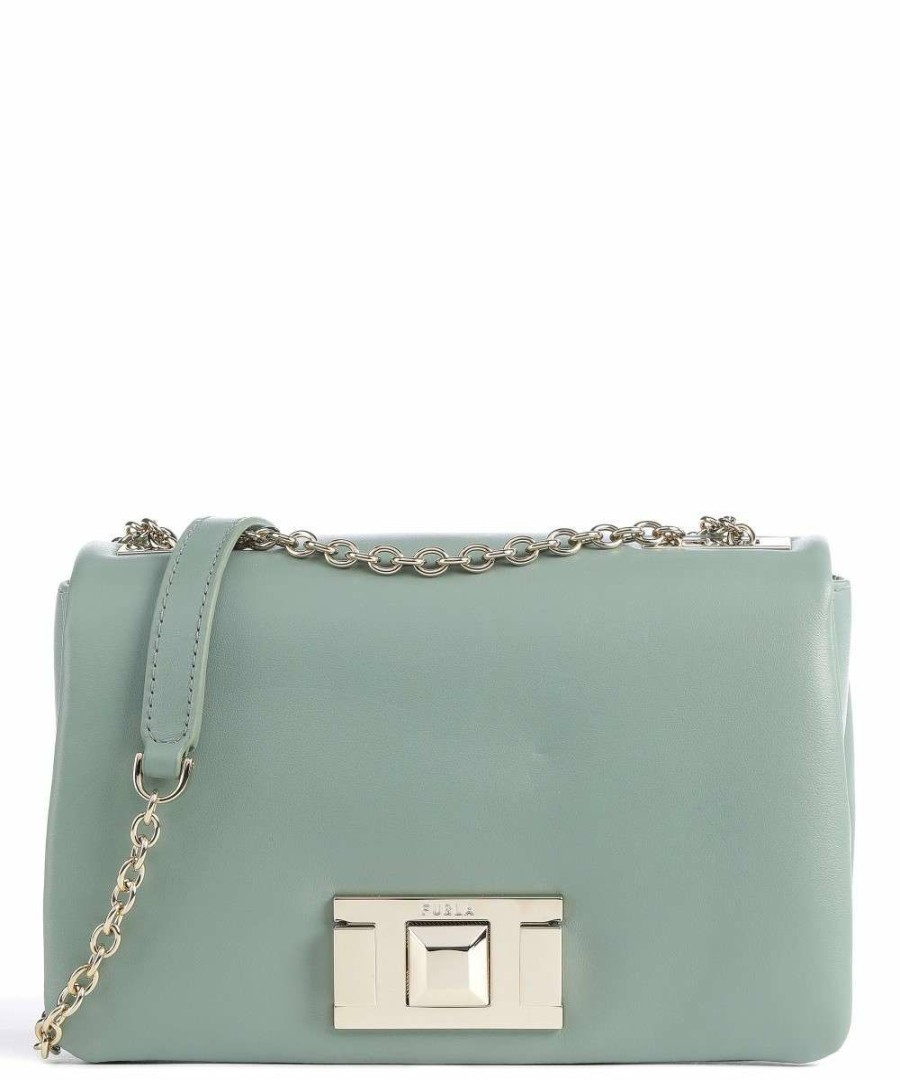 Bags * | Lulu Crossbody Bag Softly Grained Calfskin Furla Discount Sale Green