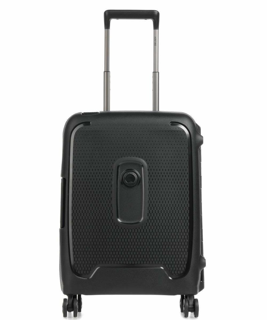 Luggage * | Moncey Slim Line Spinner (4 Wheels) 55 Cm Delsey Low Price Black