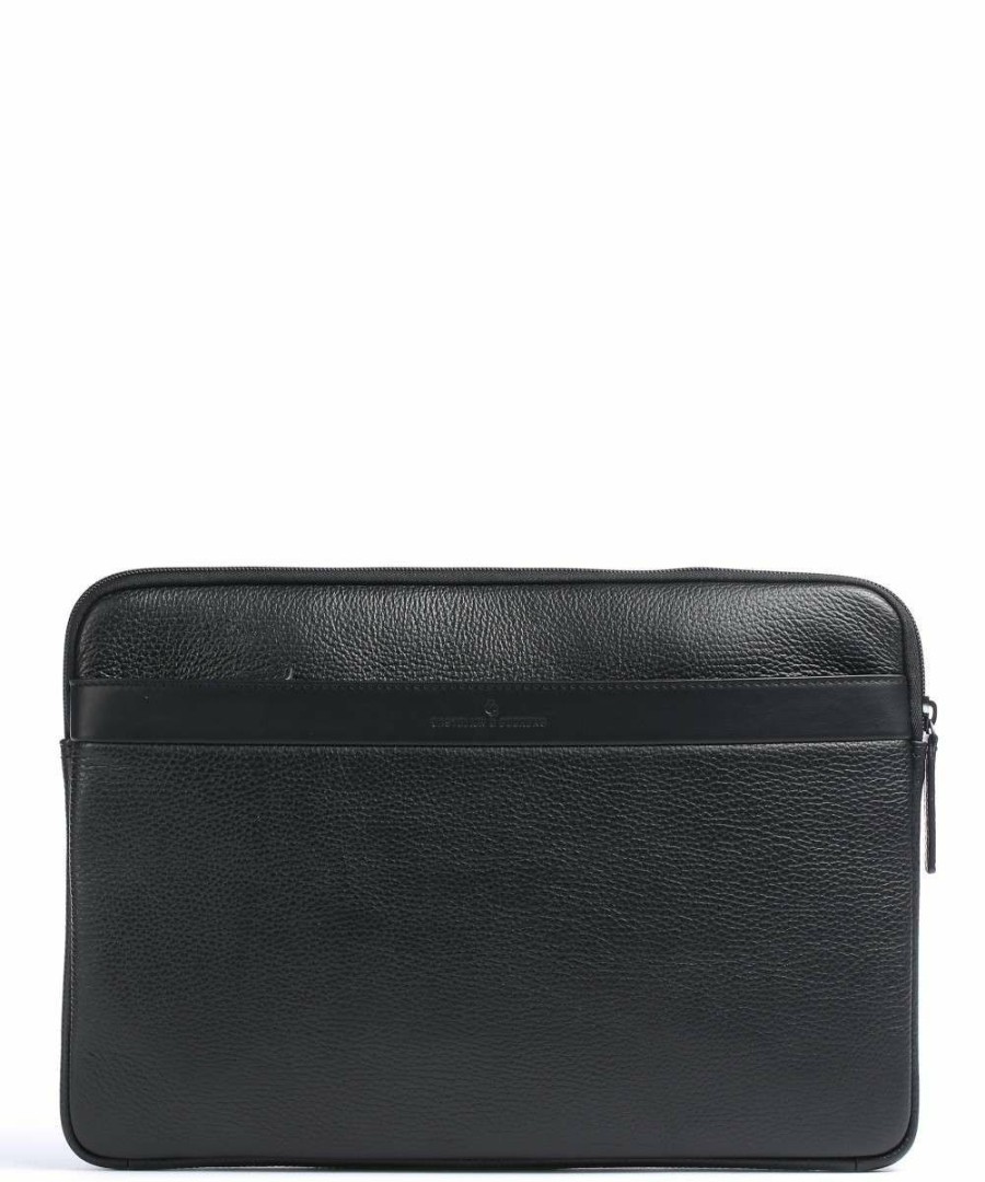 Business & Laptop * | Onyx Romeo Laptop Case 16 Grained Cow Leather Castelijn & Beerens New Black