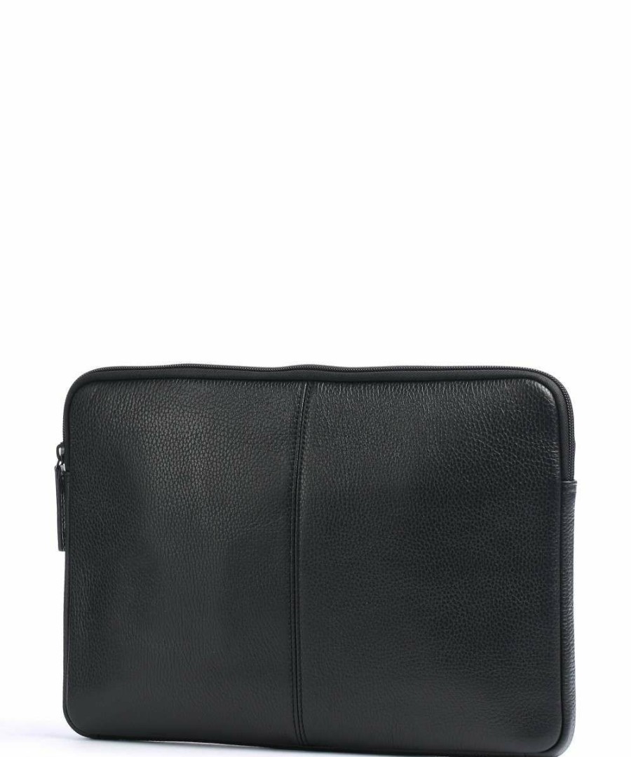 Business & Laptop * | Onyx Romeo Laptop Case 16 Grained Cow Leather Castelijn & Beerens New Black