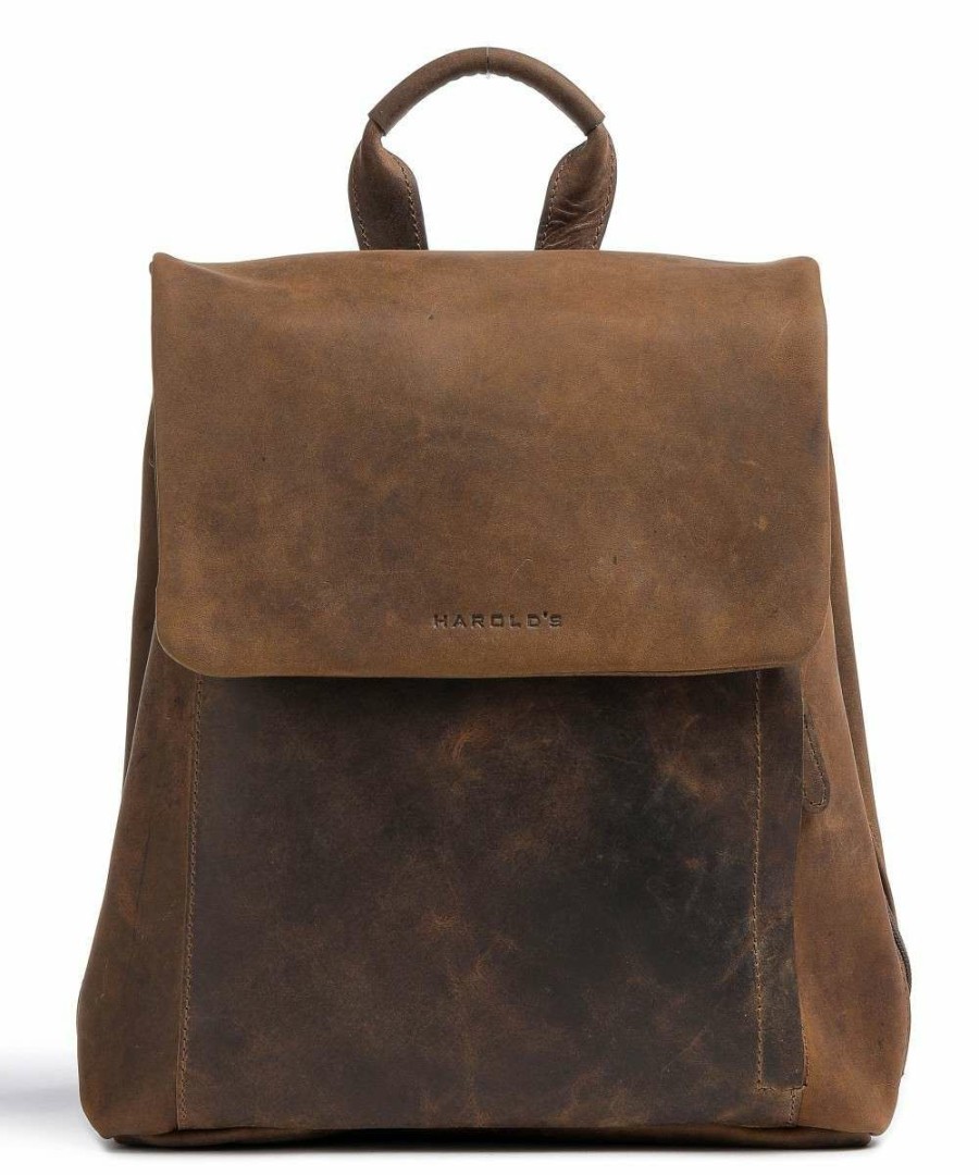 Backpacks * | Antic Backpack Cow Leather Harold'S Low Price Brown