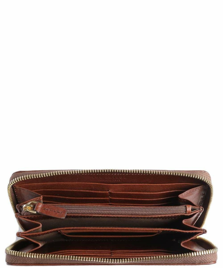 Accessories * | Story Donna Wallet Fine Grain Cow Leather The Bridge Clearance Brown