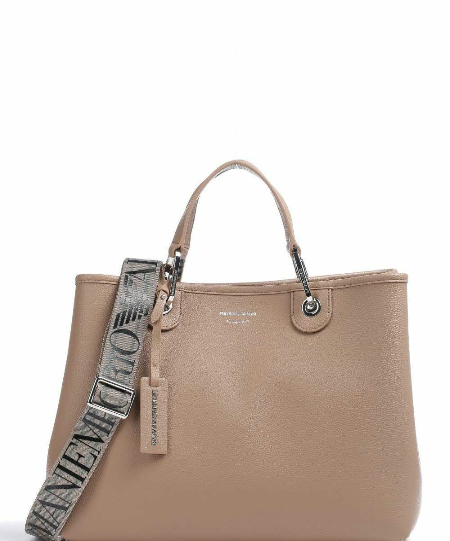 Bags * | My Ea Handbag Synthetic Emporio Armani Clearance Light Brown