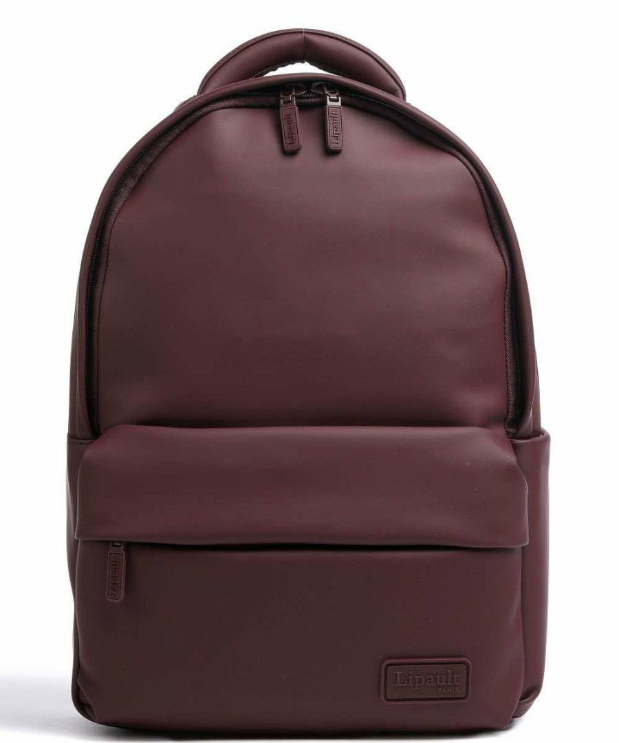 Backpacks * | Lost In Berlin Backpack 15 Polyurethane Lipault Sale Online Bordeaux Red