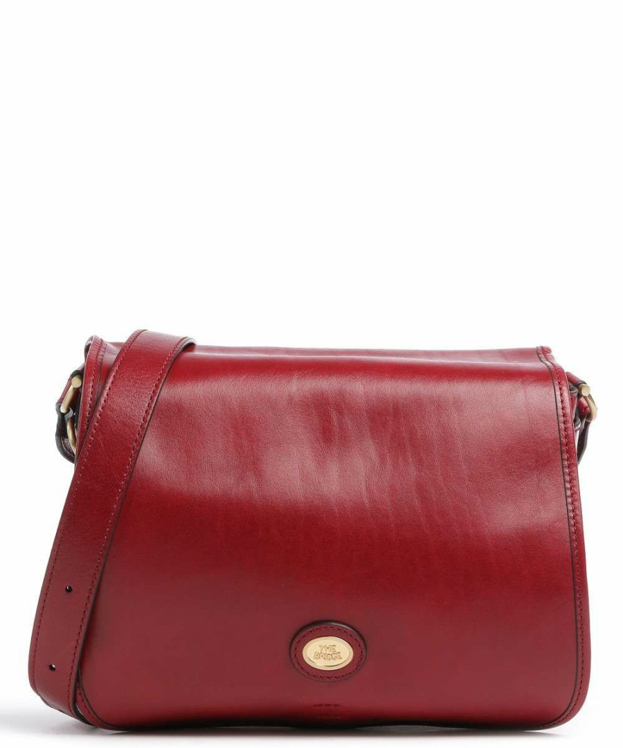 Bags * | Biba Crossbody Bag Fine Grain Cow Leather The Bridge Clearance Ruby Red