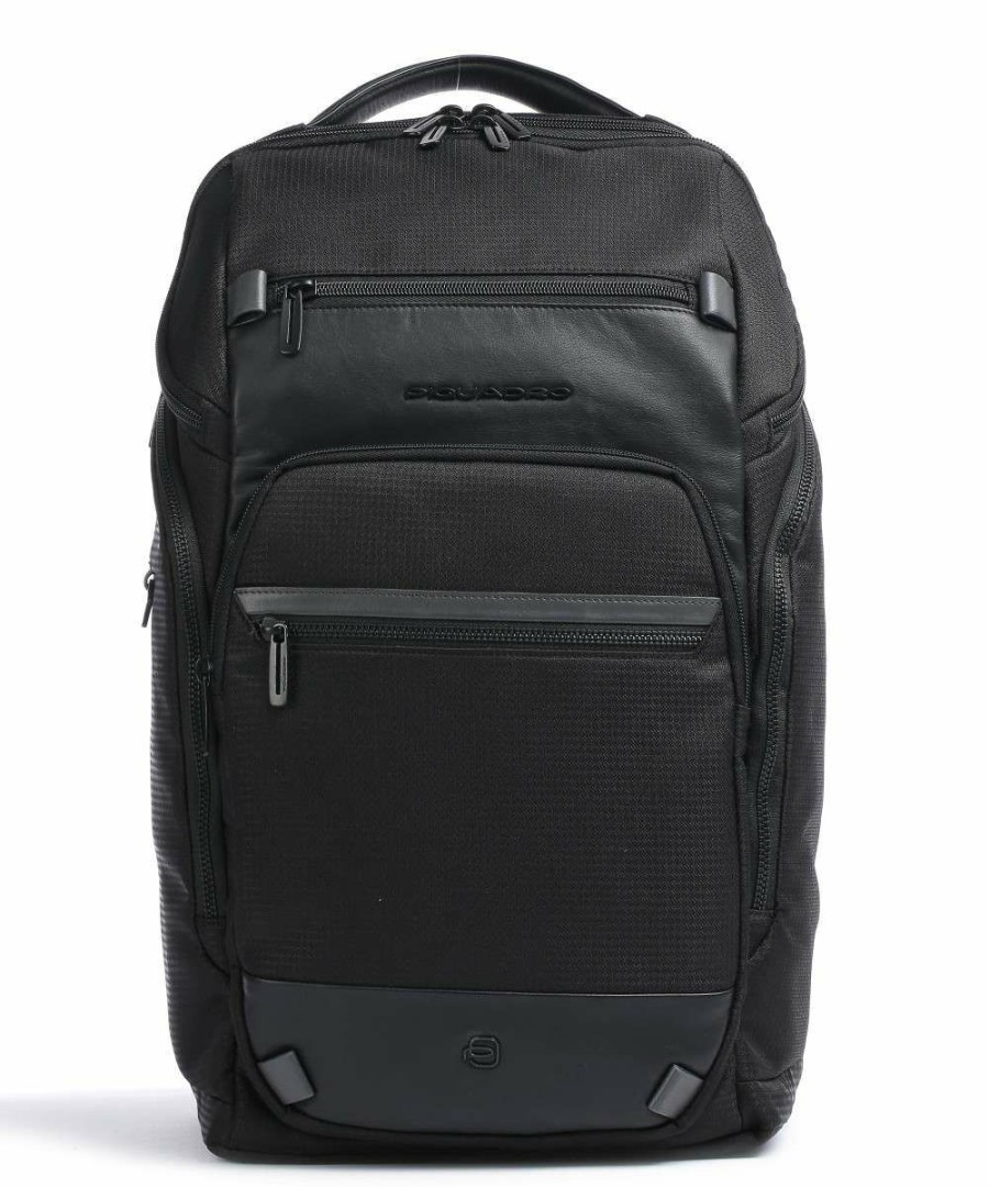 Backpacks * | Keith Backpack 14 Recycled Polyester Piquadro Official Black