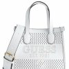 Bags * | Katey Crossbody Bag Synthetic Guess Discount Sale White