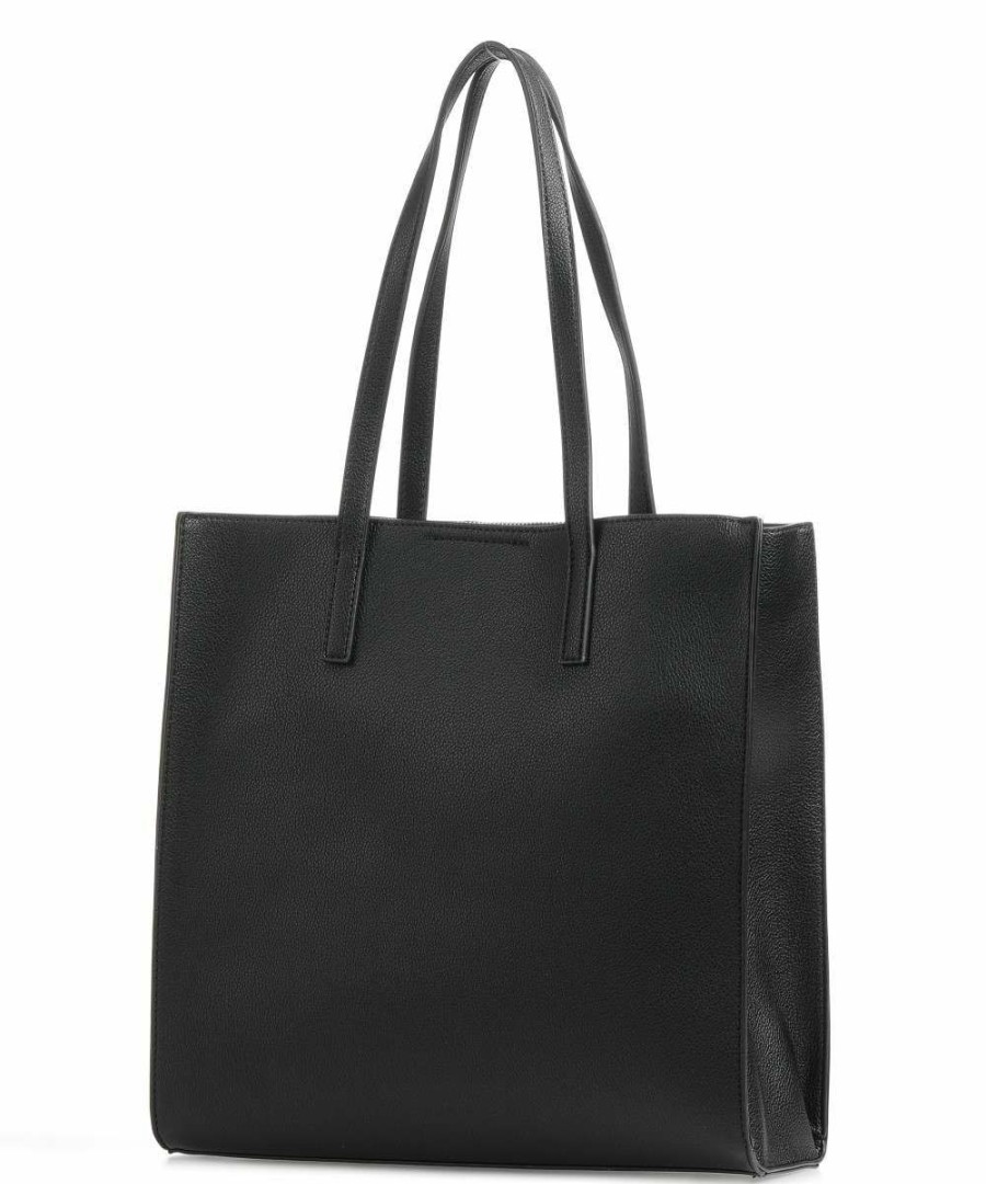 Bags * | Halsa Tote Bag Synthetic Seidenfelt Crazy Deals Black