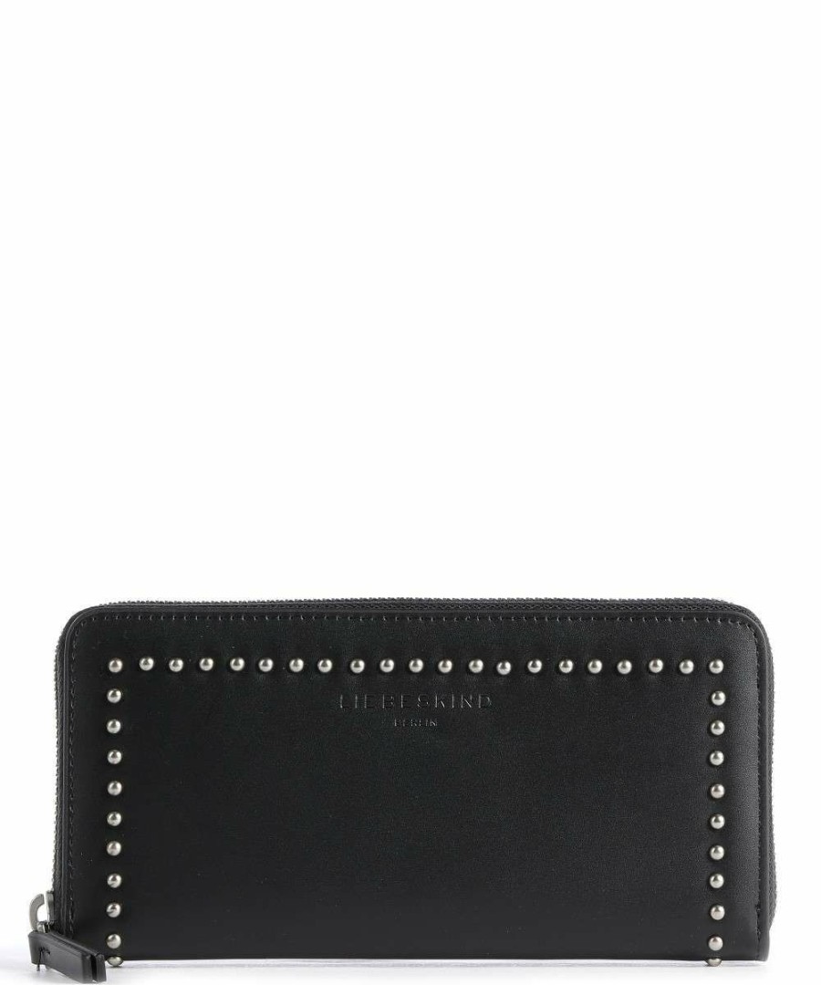 Accessories * | Paper Bag Stud Ani Sally Rfid Wallet Leather Liebeskind New Black