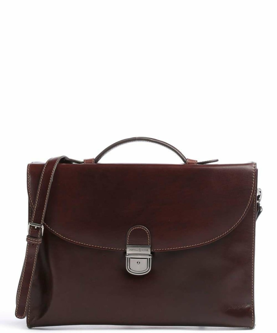 Business & Laptop * | Oxford Laptop Bag 13 Smooth Cow Leather Jekyll & Hide Best Sellers Dark Brown