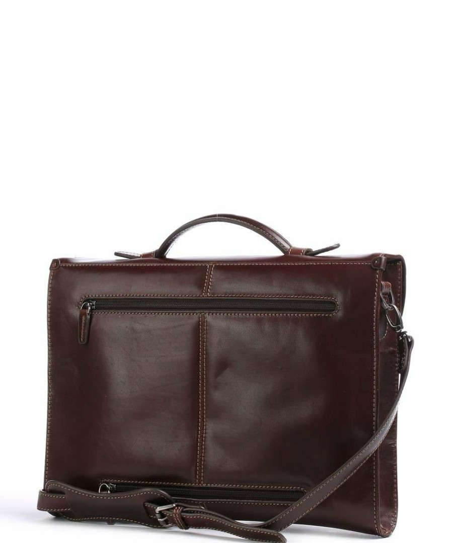 Business & Laptop * | Oxford Laptop Bag 13 Smooth Cow Leather Jekyll & Hide Best Sellers Dark Brown