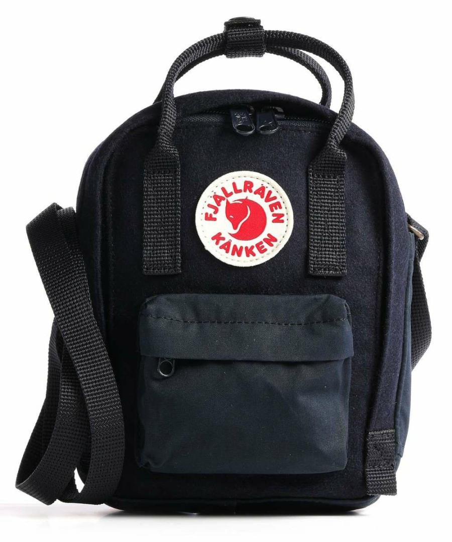 Backpacks * | Kanken Re-Wool Sling Crossbody Bag Recycled Nylon, Recycled Wool Fjallraven Opening Sales Dark Blue